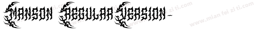 Manson RegularVersion字体转换